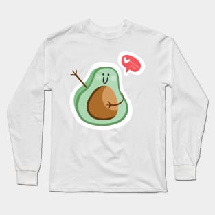 Avocado sharing some love Long Sleeve T-Shirt